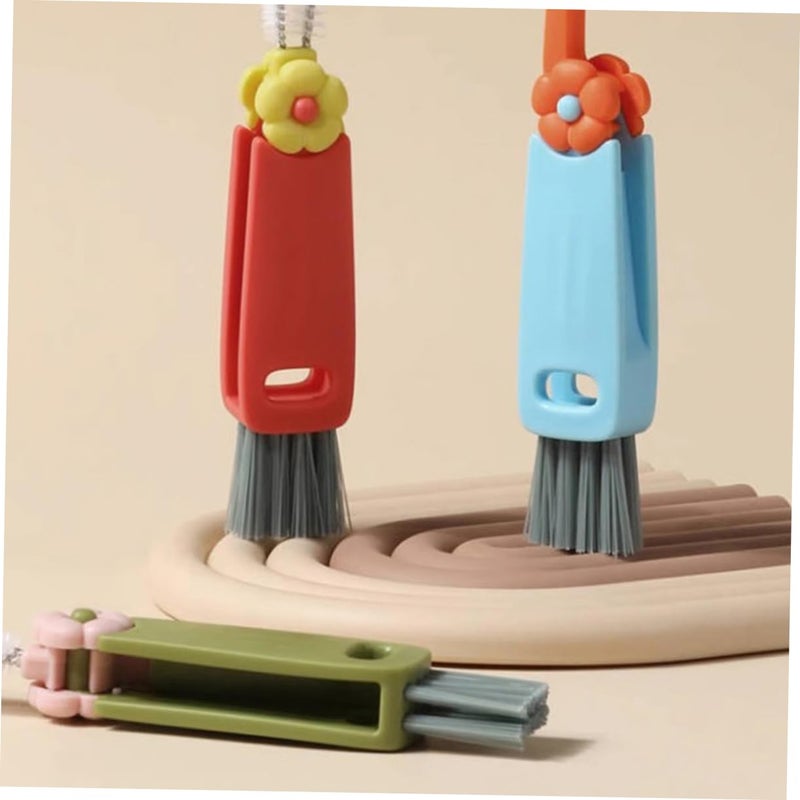Portable Lid Cleaner Brush Set 3 Pieces Reusable for Cups Bottles Home Travel - Image 4