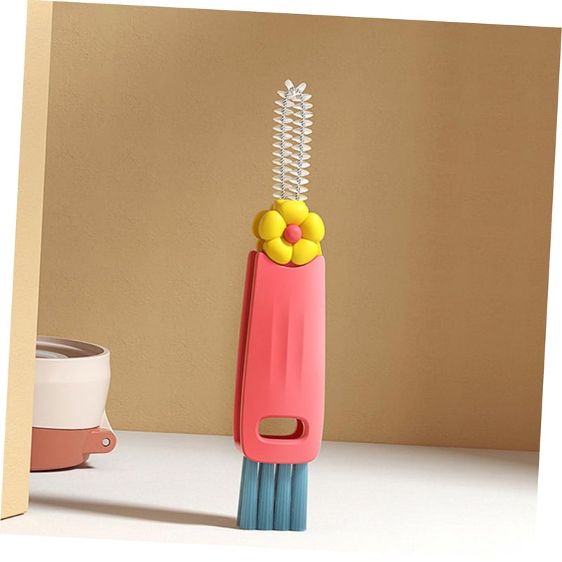 Portable Lid Cleaner Brush Set 3 Pieces Reusable for Cups Bottles Home Travel - Image 5