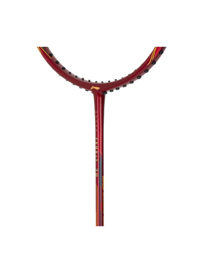 Combat Z8 80g Badminton Racket – Ultra-Light Frame with Head-Light Balance (Red/Black/Gold)