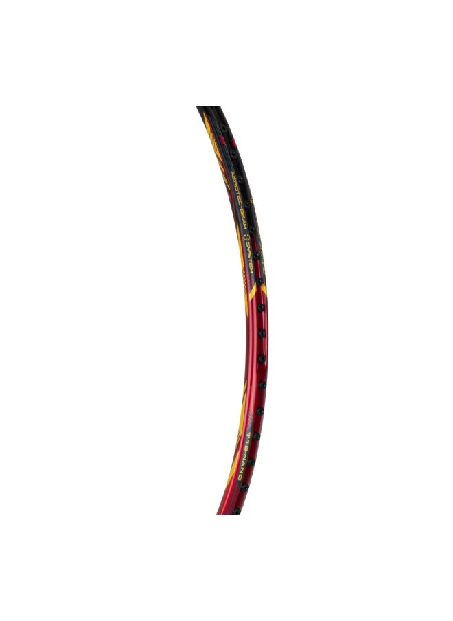 Combat Z8 80g Badminton Racket – Ultra-Light Frame with Head-Light Balance (Red/Black/Gold)