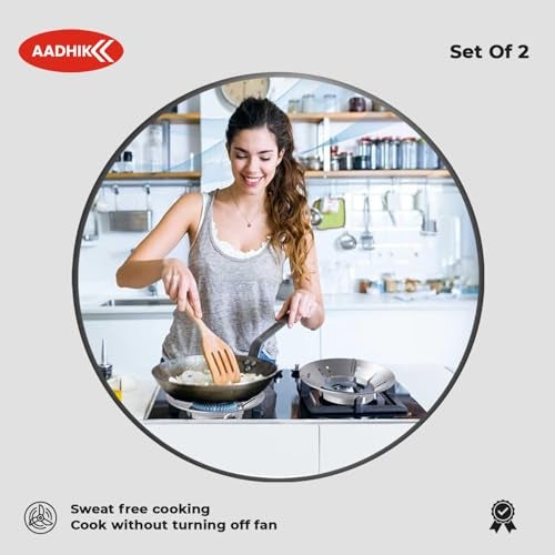 AADHIK Gas Saver Burner Stand | Energy-Saving Gas Chula Support Stand | Wind & Fireproof Gas Stove Ring | 4-Leg Supported Gas Chula Jali for Indian Gas Stoves (Set of 2, Silver) - Image 2