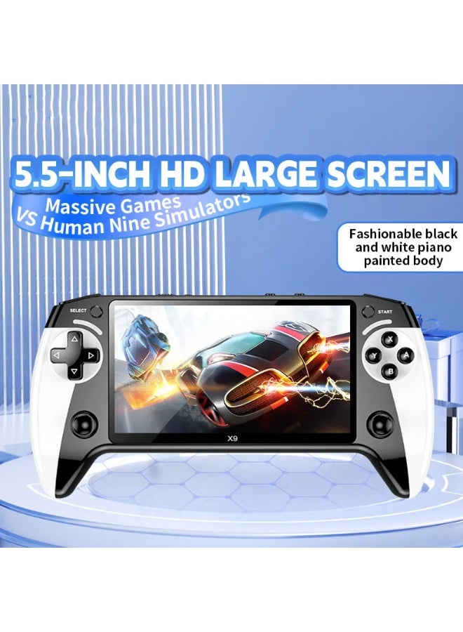 SMARTX X9 Handheld Game Console – 5.5 Inch HD Display, 1500mAh Rechargeable Battery, Portable Retro Gaming System, Multifunctional Features for Classic Games, Perfect for On-the-Go Entertainment - Image 2