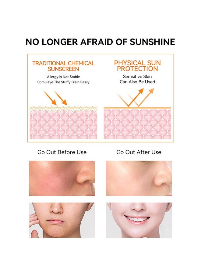 DISAAR BEAUTY - Vitamin C Serum Sunscreen Spf 50 Pa+++ Moisturizing Rejuvenate Skin Protection Uva/Uvb Hydrating 80Ml / 2.71Fl.Oz - Image 1