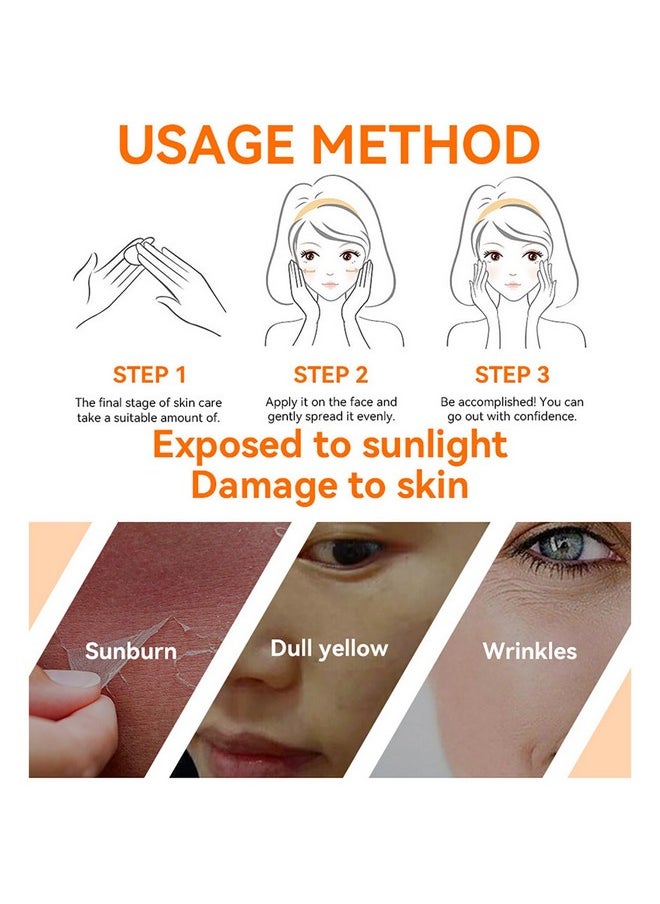 DISAAR BEAUTY - Vitamin C Serum Sunscreen Spf 50 Pa+++ Moisturizing Rejuvenate Skin Protection Uva/Uvb Hydrating 80Ml / 2.71Fl.Oz - Image 1