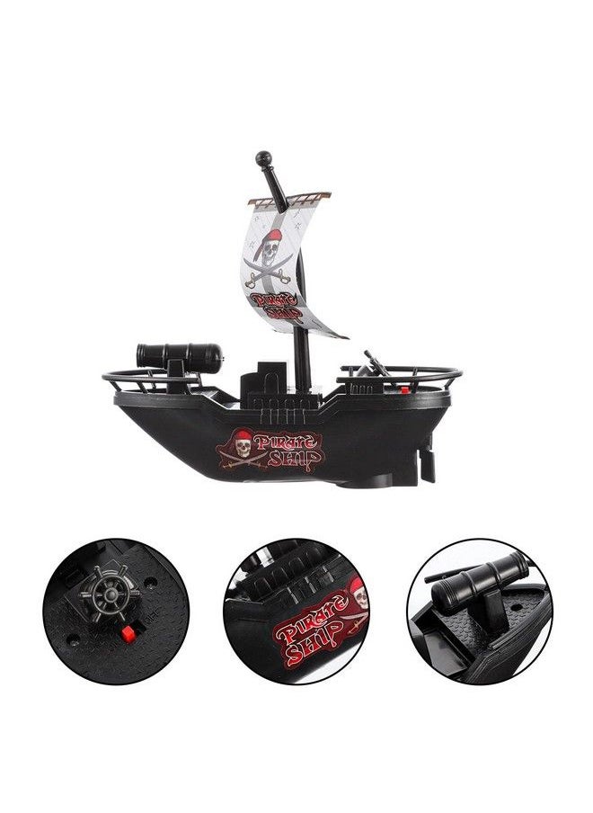 STOBOK - Pirate Boat Bath Toy: Baby Pool Ship Bath Toys Pirate Yacht Toy In Bath Tub Kids Toy Boat Birthday Gift For Children Pool Toy Electric Pirate Boat Toy Funny Bath Tub Toy For Boys Girls - Image 1