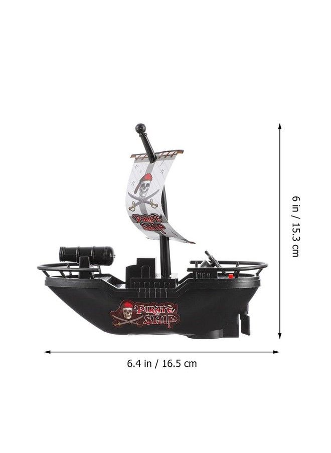 STOBOK - Pirate Boat Bath Toy: Baby Pool Ship Bath Toys Pirate Yacht Toy In Bath Tub Kids Toy Boat Birthday Gift For Children Pool Toy Electric Pirate Boat Toy Funny Bath Tub Toy For Boys Girls - Image 1