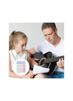Electric Bass Finger Guide Chart 4- String Guitar Chords Chart Bass Guitar Finger Practice Chart Poster for Beginner Art Paper Musical Instrument Accessories L