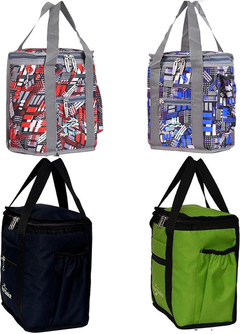 Right Choice RIGHT CHOICE Combo Offer Lunch Bags Branded Carry on Tote for School Office. (Parrot + red + Black + Grey)  - Image 2