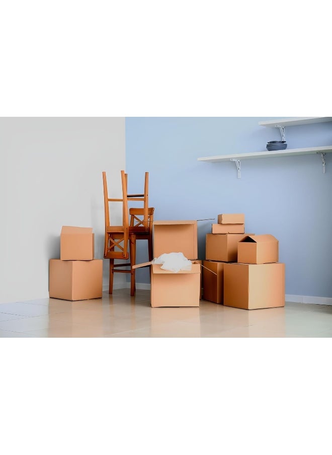 Biella 5 Ply Heavy Duty Double Wall Corrugated Cardboard Moving Box For Packaging, Shipping And Storage With Clear Tape 60X60X80Cm (44X44X44Cm)  - Image 4