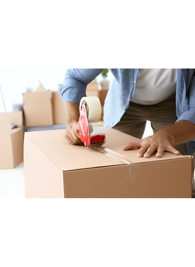 Biella 5 Ply Heavy Duty Double Wall Corrugated Cardboard Moving Box For Packaging, Shipping And Storage With Clear Tape 60X60X80Cm (44X44X44Cm)  - Image 5