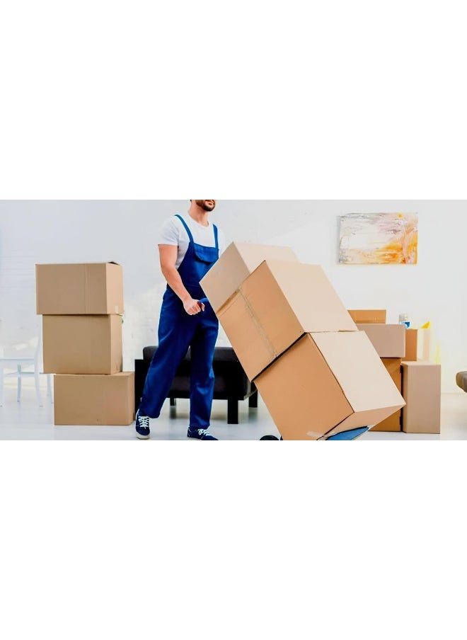 Biella 5 Ply Heavy Duty Double Wall Corrugated Cardboard Moving Box For Packaging, Shipping And Storage With Clear Tape 60X60X80Cm (44X44X44Cm)  - Image 3