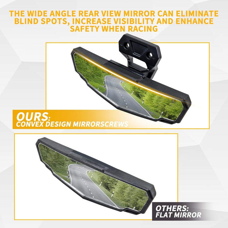 KATIMOTO Premium Convex Rear View Mirror for Polaris RZR - Image 5