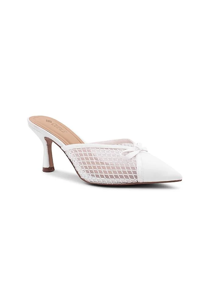 كابلي Cuple Mesh Bow Detail Heeled Mules