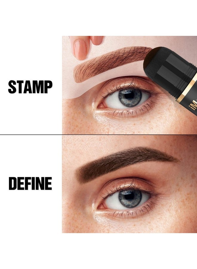 iMethod Eyebrow Stamp And Eyebrow Stencil Kit Eyebrow Stamping Kit For Perfect Eyebrow Makeup Eyebrow Pomade 20 Eye Brow Shaping Kit Easy To Use Longlasting Black Brown - Image 3
