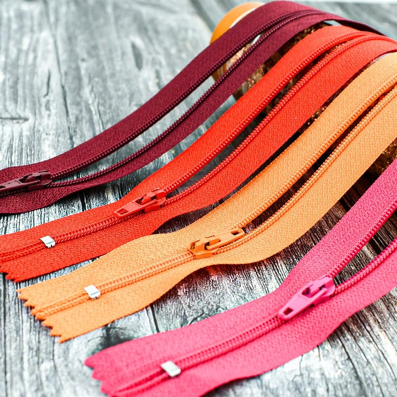 yuntop 20 Pcs Nylon Coil Zippers Sewing Zippers for Tailor Sewing in 20 Assorted Colors Colorful Crafts Bulk Zipper Supplies Mixed Color Invisible Zipper for Bags Garment Craft DIY Accessories (12 Inches) - Image 3