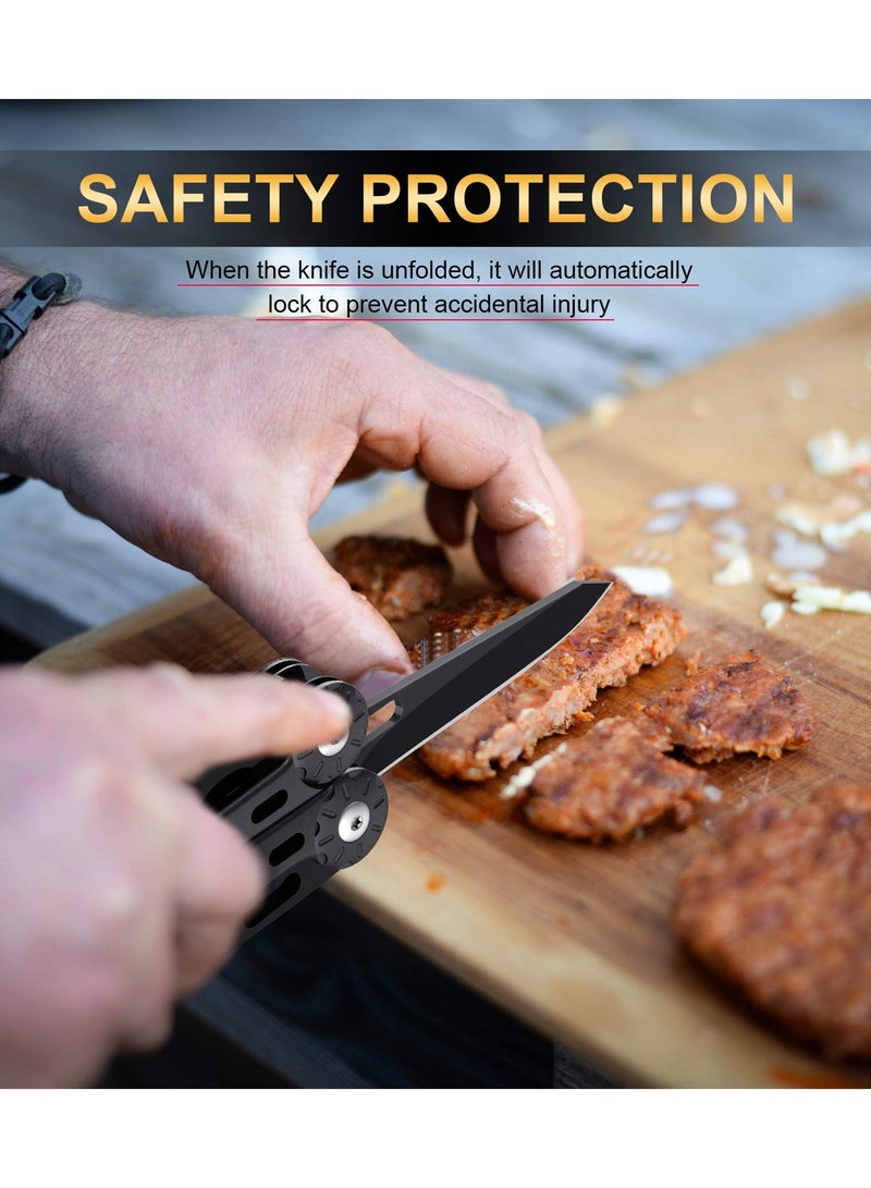 KASTWAVE Multitool Pliers Pocket Knife, Professional Stainless Steel EDC Multitool with Safety Lock, Cool Tool Gifts for Men Dad Husband Him with Nylon Sheath - Image 4