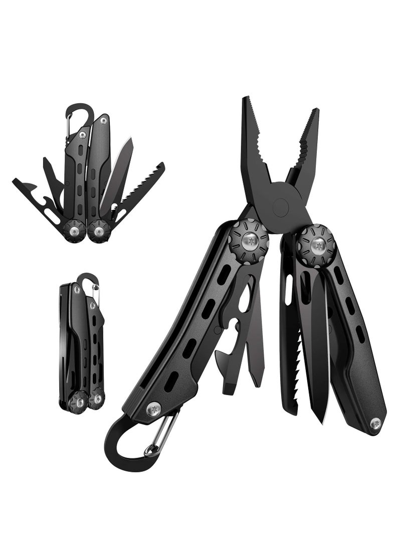 KASTWAVE Multitool Pliers Pocket Knife, Professional Stainless Steel EDC Multitool with Safety Lock, Cool Tool Gifts for Men Dad Husband Him with Nylon Sheath - Image 1
