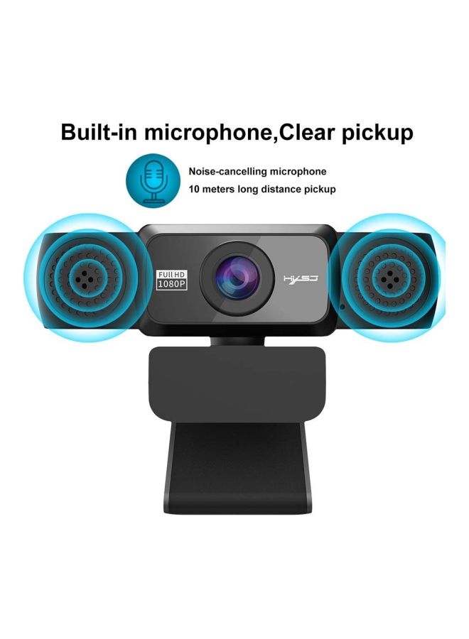 NIBEMINENT Full HD Webcam Black - Image 4