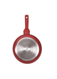 BERGNER Bergner Bellini Plus 5 Layer Marble Non Stick Frypan/Sautepan with Glass Lid, 26 cm, 3.1 litres, Induction Base, Soft Touch Handle, Food Safe, Thickness 3.2mm, Red  - Image 2