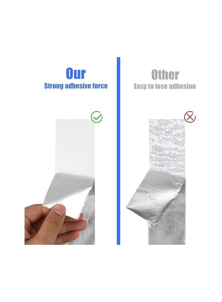 erorex Aluminum Foil Tape-2inch x 65 Feet Heavy Duty Metal Tape,Waterproof Insulation Duct Tape,For Pipe Rupture/Window Seal/RV Awning/Roof Leak/Boat Sealing/AC Repairs  - Image 3