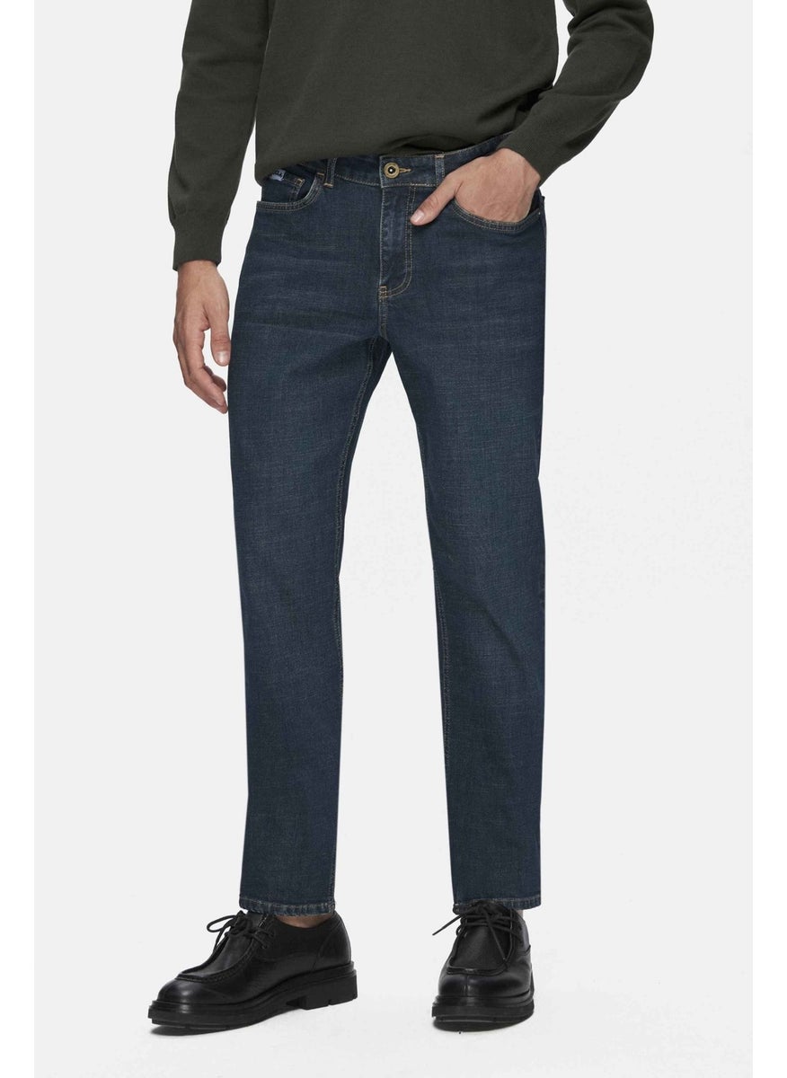 UCLA Murray Green Denim Embroidered Standard Fit Men's Trousers  - Image 2