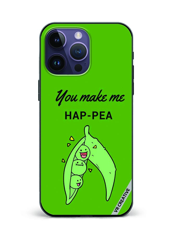 VR CREATIVE Protective Case Cover For Apple iPhone 15 Pro You Make Me Happy Design Multicolour - Image 1