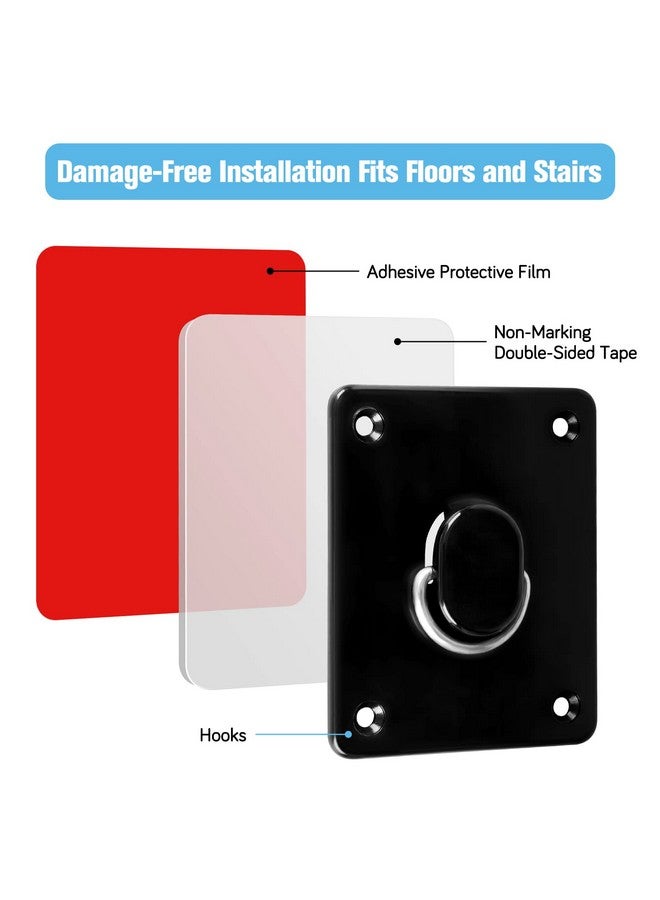 GRENFU Mesh Dog Gate Floor Adhesive Hooks 2-Pack No Drilling Retractable Baby Gates Hooks Prevent Babies and Pets from Going Under The Mesh Baby Gate Ground Anchor Hooks Ideal for Securing to Floors, Stairs - Image 4