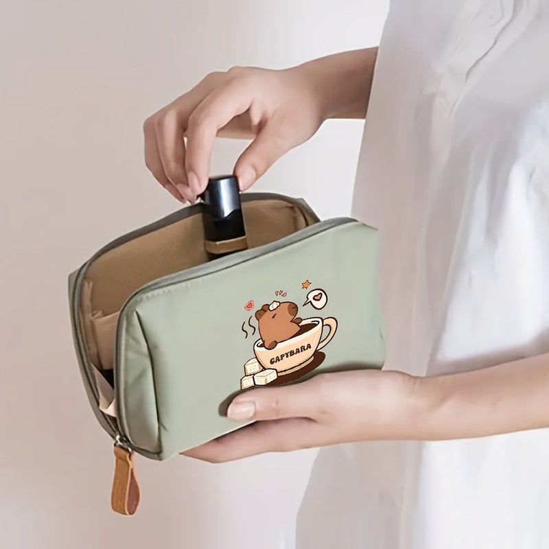 Green 02 Women Makeup Bag Portable Travel Toiletry Organizer Business Trip - Image 5