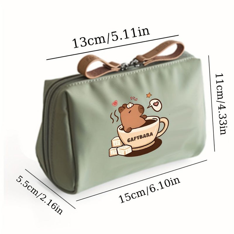 Green 02 Women Makeup Bag Portable Travel Toiletry Organizer Business Trip - Image 4