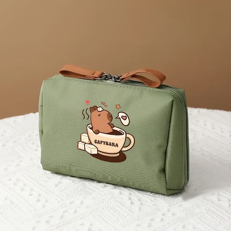 Green 02 Women Makeup Bag Portable Travel Toiletry Organizer Business Trip - Image 1