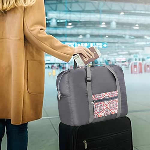 Myfav MY FAV Printed Foldable Travel Bag | Lightweight Waterproof Duffel for Travel & Sports | Adjustable Buckles, Smooth Zipper & Bottle Pocket | Compact, Spacious Carry-On Luggage Bag | 6-Month Warranty - Image 2