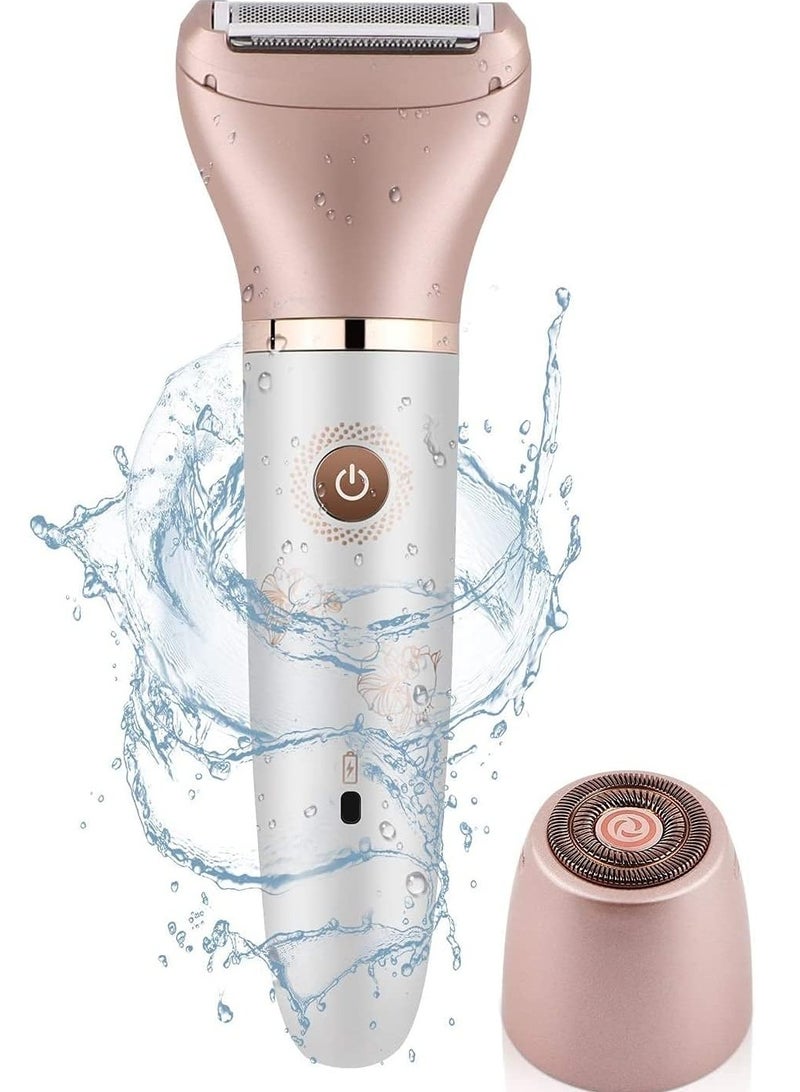Electric Razor for Women Painless 2 In 1 Ladies Shaver Face Leg and Underarm Epilator Rechargeable Wet and Dry Cordless Ladies Shaver - Image 1