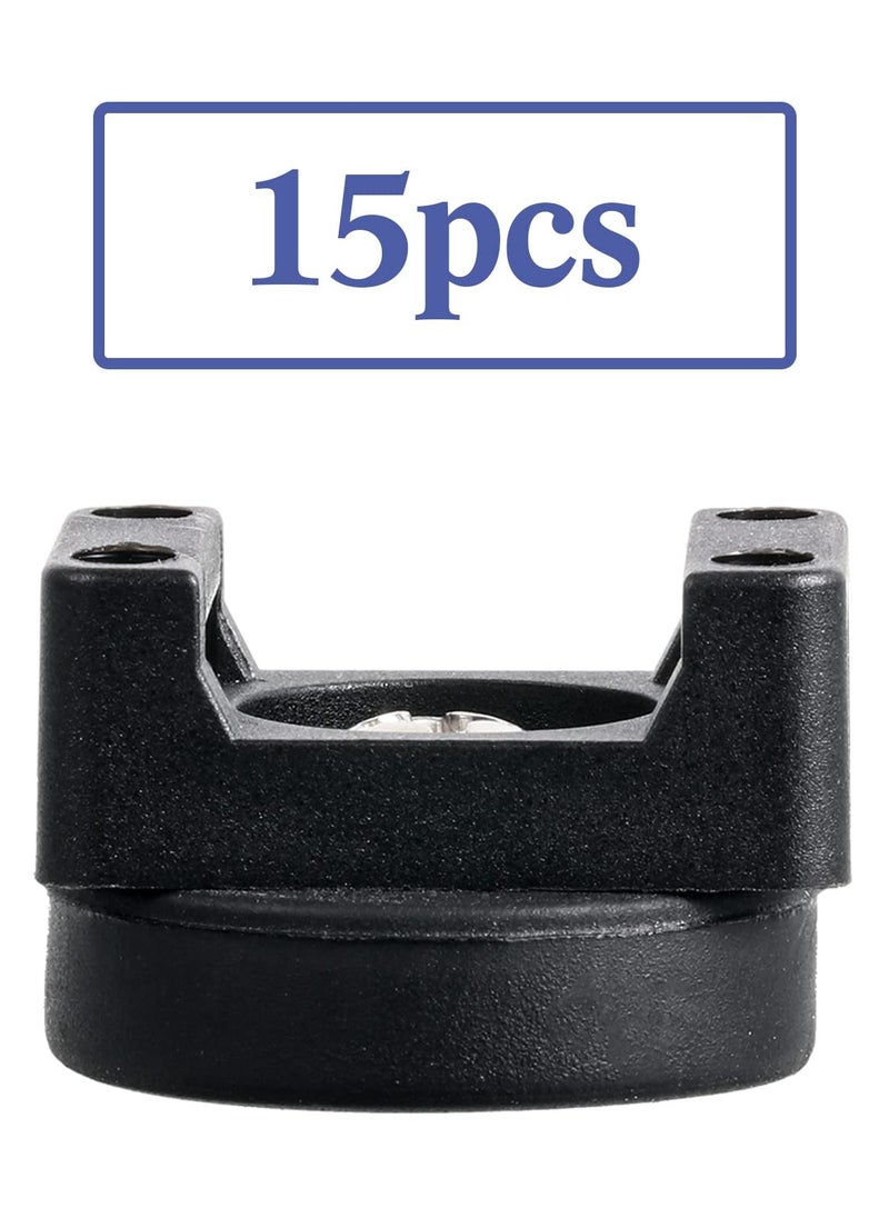 KASTWAVE 15 Pieces Magnetic Cable Zip Tie Base Black Wire Cable Holder Multipurpose Cable Ties Mount Wire Clips Management Base Electrical Cable Ties Supplies for Cable Wire Organization  - Image 3