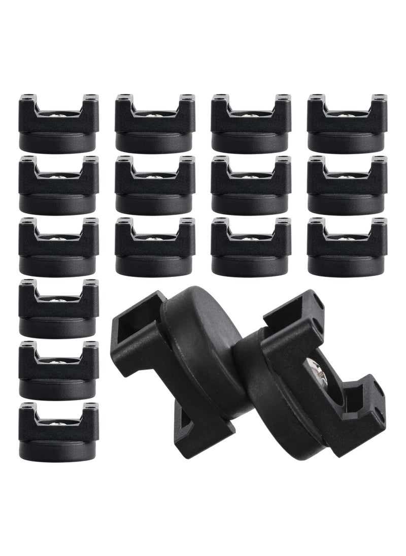KASTWAVE 15 Pieces Magnetic Cable Zip Tie Base Black Wire Cable Holder Multipurpose Cable Ties Mount Wire Clips Management Base Electrical Cable Ties Supplies for Cable Wire Organization  - Image 1