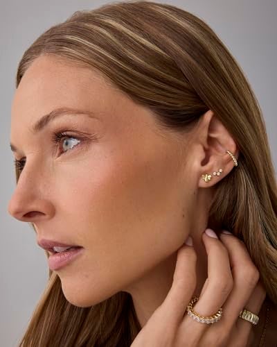 PAVOI 14K Yellow Gold Plated Mini Bumble Bee Earrings for Women - Insect Flatback & Screwback Stud Earrings - Gold Bee Jewelry - Image 4