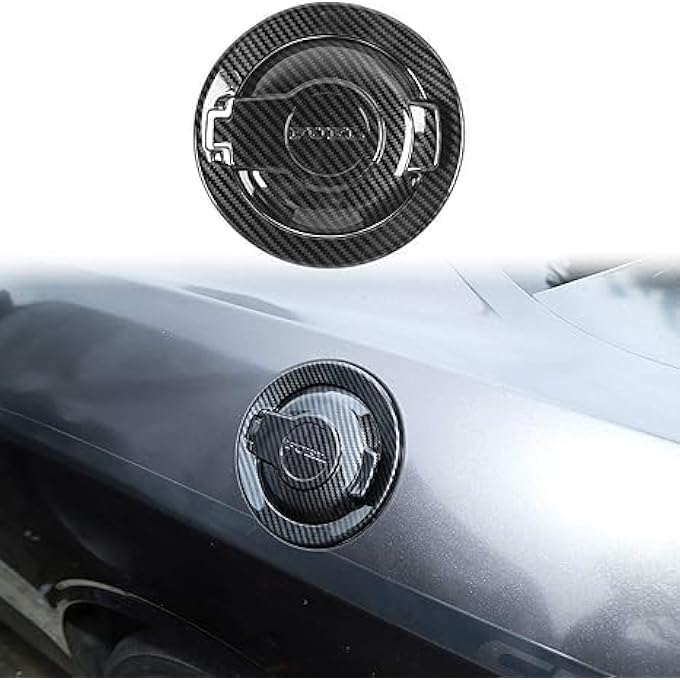 ريحني 1 قطعة: غطاء خزان الوقود من ألياف الكربون ABS، غطاء خزان تعبئة الوقود، غطاء خزان الوقود لملحقات 20092024 الخارجية لدودج تشالنجر - Image 1