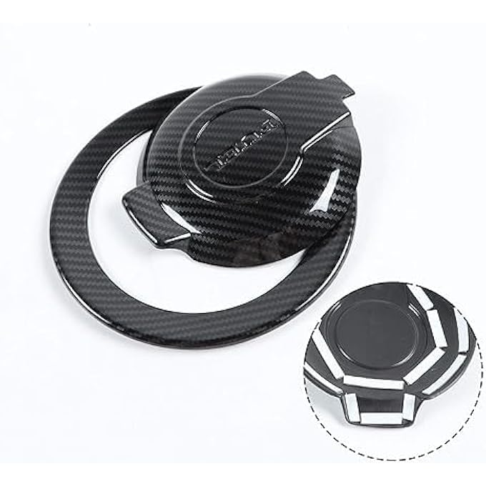 ريحني 1 قطعة: غطاء خزان الوقود من ألياف الكربون ABS، غطاء خزان تعبئة الوقود، غطاء خزان الوقود لملحقات 20092024 الخارجية لدودج تشالنجر - Image 2