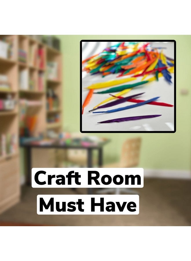 ألازكو 120 قطعة من ريش الأوز الملون، ريش طبيعي للحرف اليدوية بأحجام متنوعة من 6 إلى 9 بوصة باللون الأحمر والأصفر والأزرق والأخضر والبرتقالي والأرجواني - Image 4