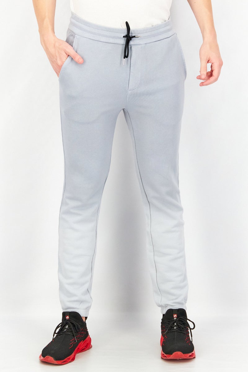 Jack Jones Men Regular Fit Solid Sweatpants, Sage Blue - Image 1