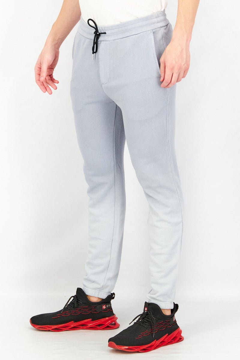 Jack Jones Men Regular Fit Solid Sweatpants, Sage Blue - Image 3