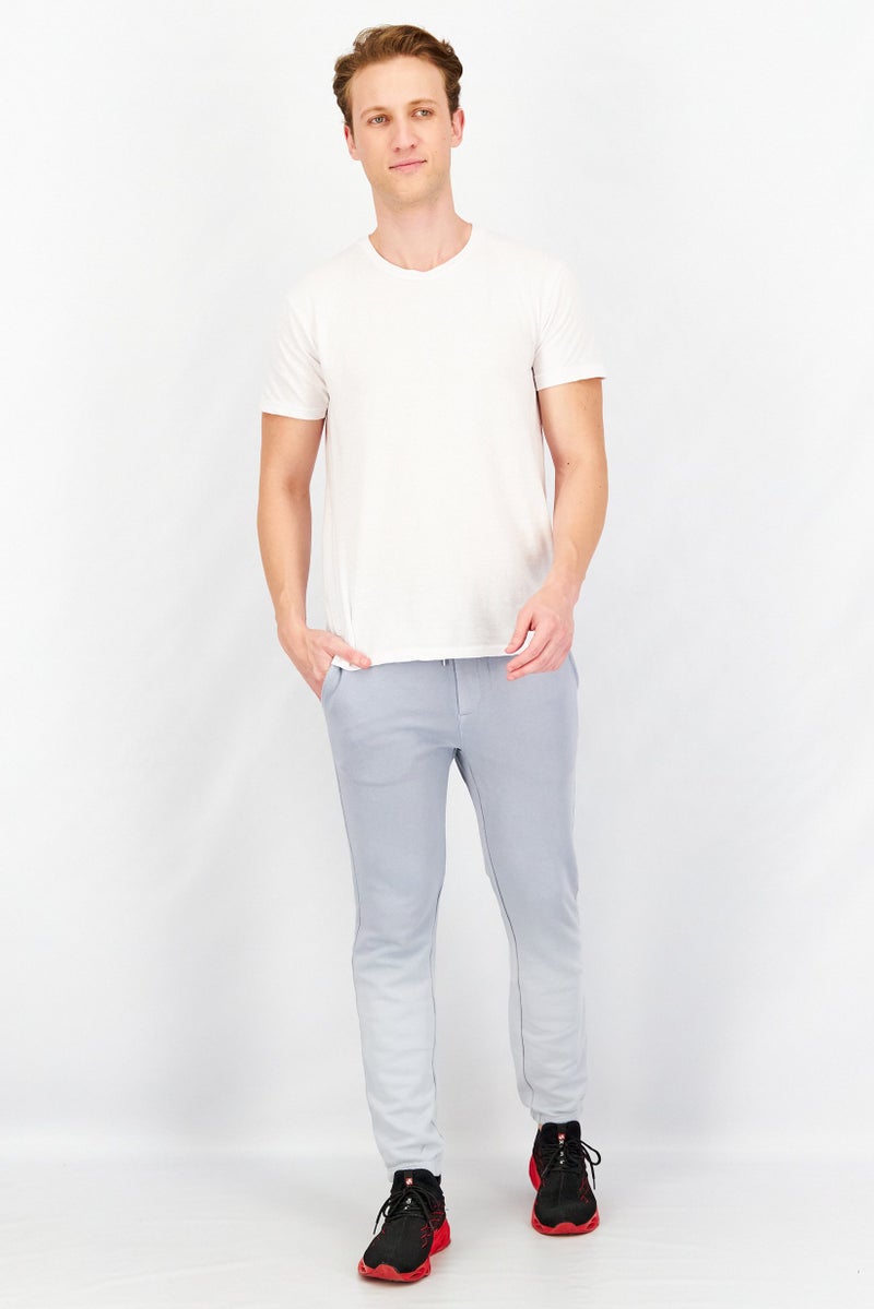 Jack Jones Men Regular Fit Solid Sweatpants, Sage Blue - Image 2