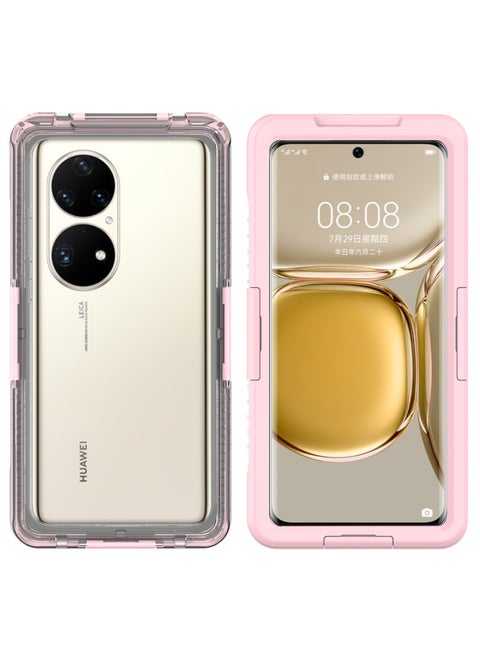 ينطبق على Huawei Mate60Pro غلاف مقاوم للماء P60 غلاف مقاوم للماء قطعة واحدة التسليم-اللون: وردي-نموذج قابل للتطبيق: Mate50