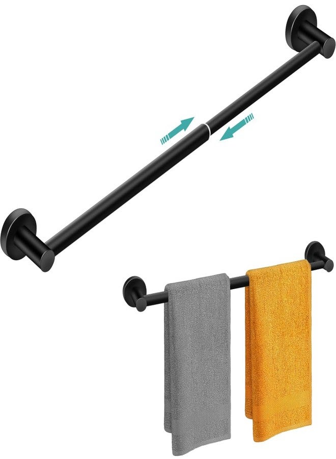 MGahyi Towel Racks for Bathroom-Adjustable Towel Holder(13.18inch-24inch) Sturdy and Rustproof Towel Bar Wall Mounted, Single Towel Bar Rod for Bathroom Accessories(1Pack,Black) - Image 1