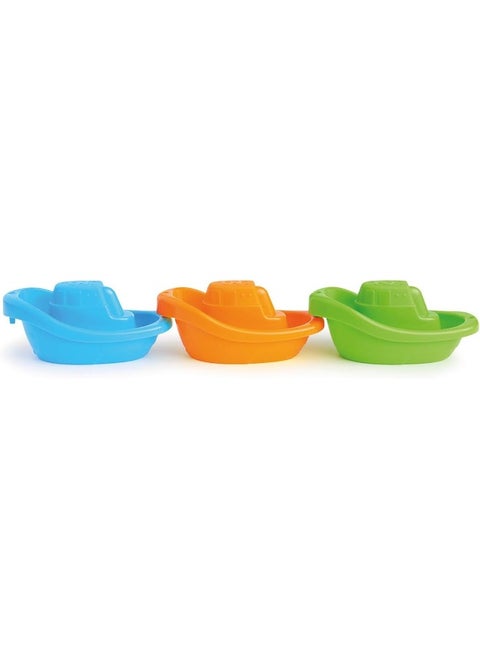 Munchkin Little Boat Trains, Bath Toy, Bath Activity Fun, Colorful Toy to Keep Kids Engaged, Pack of 3