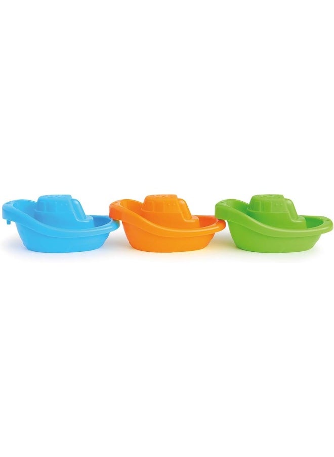 Munchkin - Munchkin Little Boat Trains, Bath Toy, Bath Activity Fun, Colorful Toy to Keep Kids Engaged, Pack of 3 - Image 1