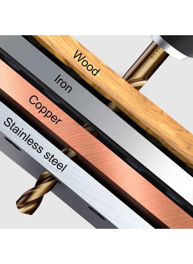 Sipery 10Pcs M35 Cobalt HSS Twist Drill Bits 5mm with Straight Shank, Drilling for Stainless Steel, Copper, Aluminum Alloy and Softer Materials - Image 4