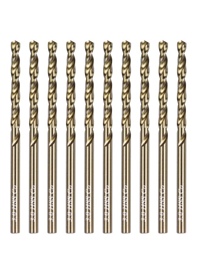 Sipery 10Pcs M35 Cobalt HSS Twist Drill Bits 5mm with Straight Shank, Drilling for Stainless Steel, Copper, Aluminum Alloy and Softer Materials - Image 1