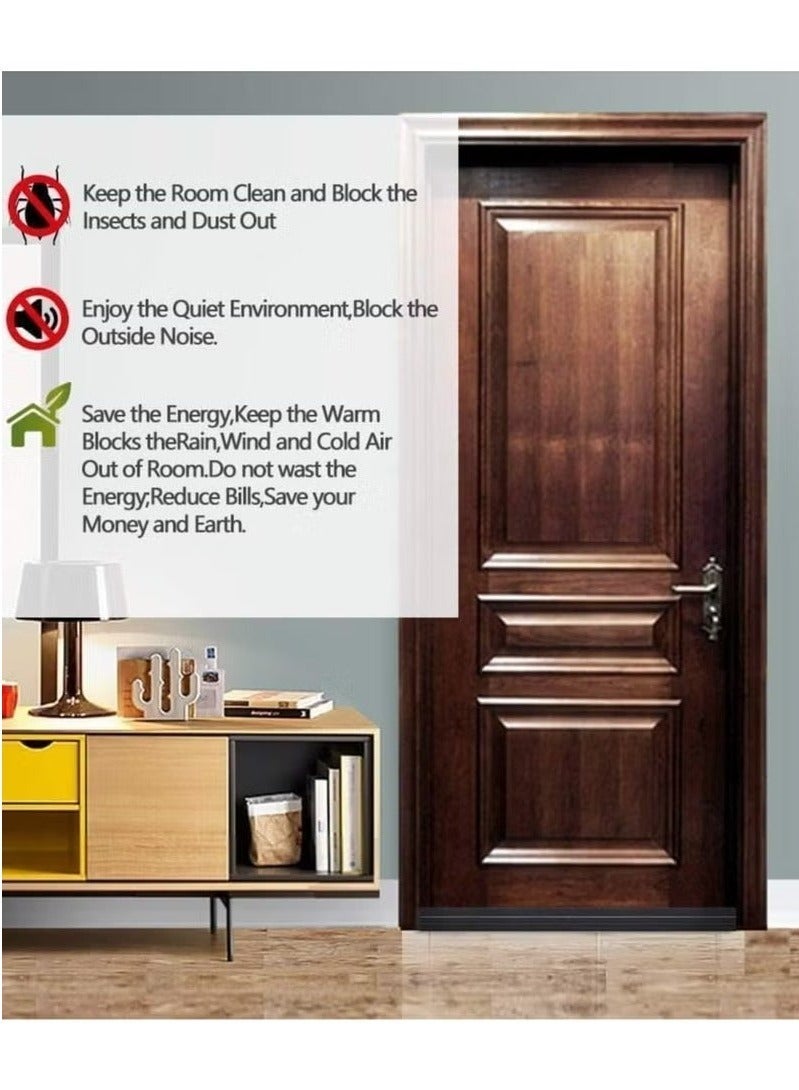 ELFSA Door Draft Stopper,  Length Under Door Seal, Door Sweep for Exterior & Interior Doors, Door Bottom Draft Blocker Dust and Noise Insulation - Image 4