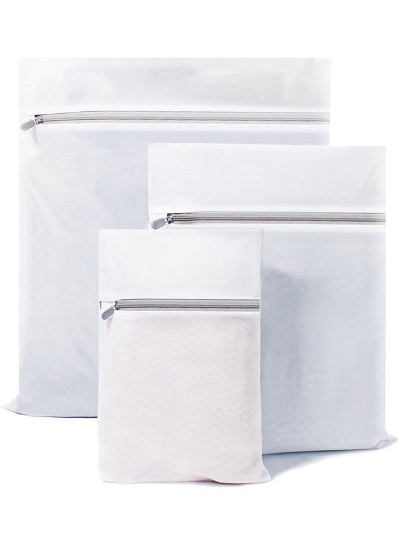 NIBEMINENT - 3-Piece Zero Laundry Bag Set White - Image 1