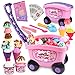 Magic4U Ice Cream Cart Toys for Kids 48 Piece Ice Cream Shop Pretend Play Set with Scooper Toppings and Other Scoop and Serve Toys for 3 4 5 6 Years Old Girls Gifts - Image 4